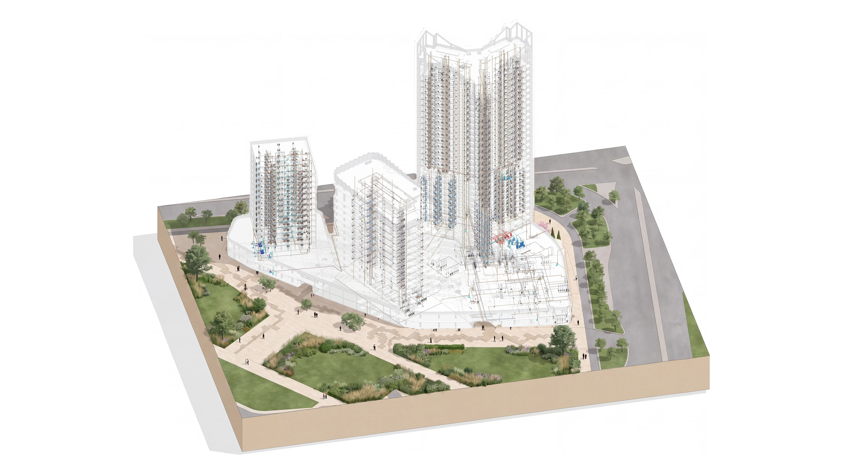 Chorsu Mixed-Use Complex - BIM Model - Water Supply and Drainage