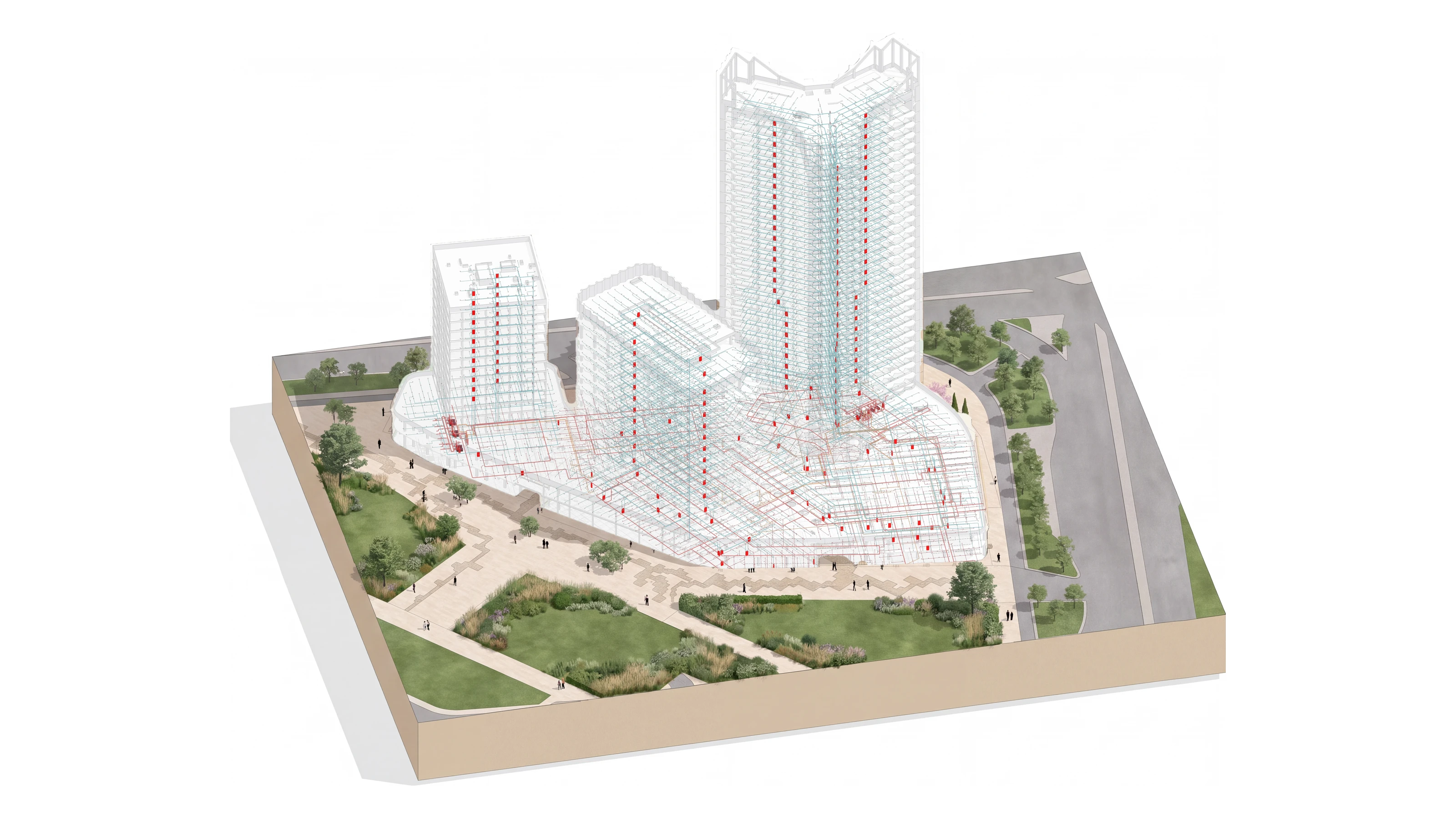 Chorsu Mixed-Use Complex - BIM Model - Fire Protection